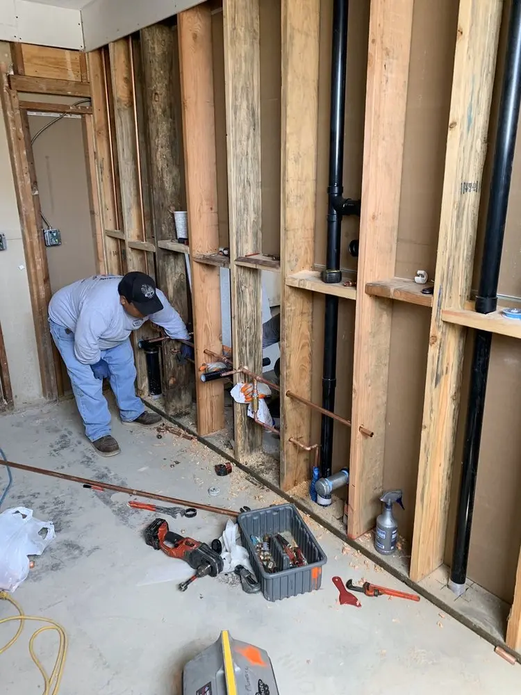 Commercial rough-in plumbing for Water Heater Replacement in Grovemont
